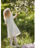 Ivory Boho Short Flower Girl Dress